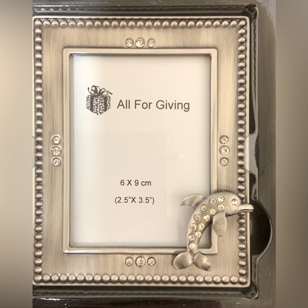 Pewter Dolphin Picture Frame